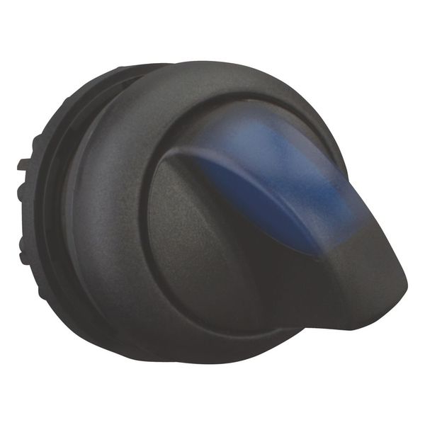 Illuminated selector switch actuator, RMQ-Titan, With thumb-grip, maintained, 2 positions (V position), Blue, Bezel: black image 10