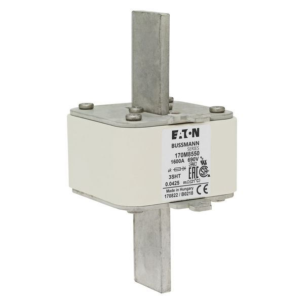 Fuse-link, high speed, 1600 A, AC 690 V, size 3, 76 x 76 x 150 mm, aR, IEC, single indicator image 17