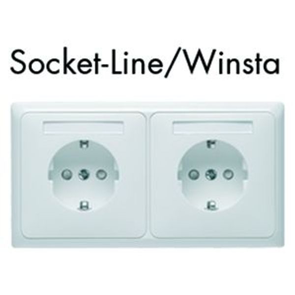Socketline flex-apparaatcombinatie, STANDARD Inline wit (74071) image 1