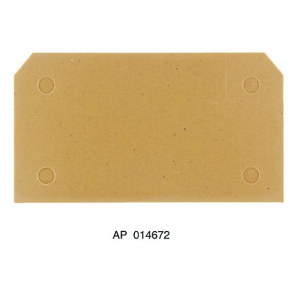 Partition plate (terminal), Intermediate plate, 75 mm x 42.5 mm, beige image 1