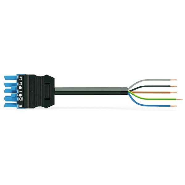 pre-assembled connecting cable;Eca;Socket/open-ended;blue image 3