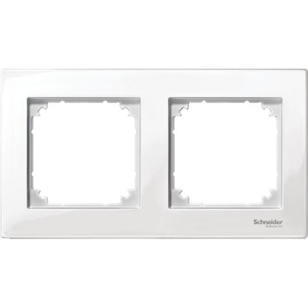 M-Plan frame, 2-gang, polar white, glossy image 2