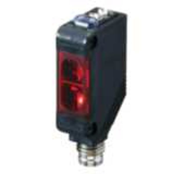 Photoelectric sensor, rectangular housing, red LED, retro-reflective, image 1