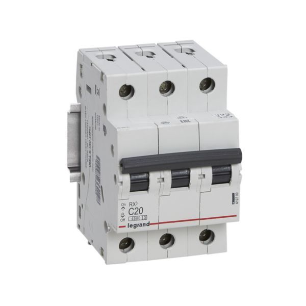 RX³ 4500A 3P 20A curve C circuit breaker image 1