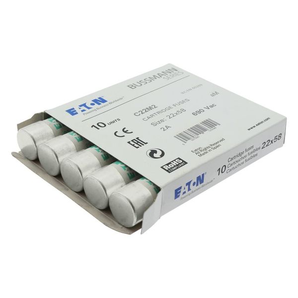 Fuse-link, LV, 2 A, AC 690 V, 22 x 58 mm, aM, IEC image 14