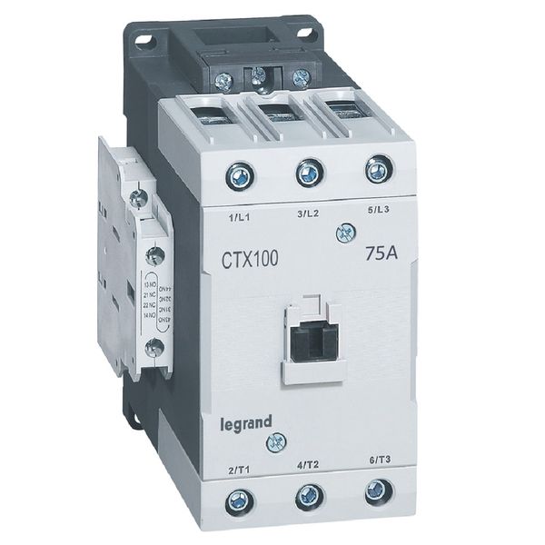 CTX CONTACTOR 3P 75A 2NO2NC 48V DC LUG SZ5 image 1