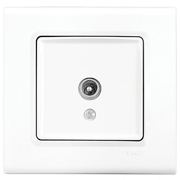 Linnera-Rollina TV Socket Terminated White image 1