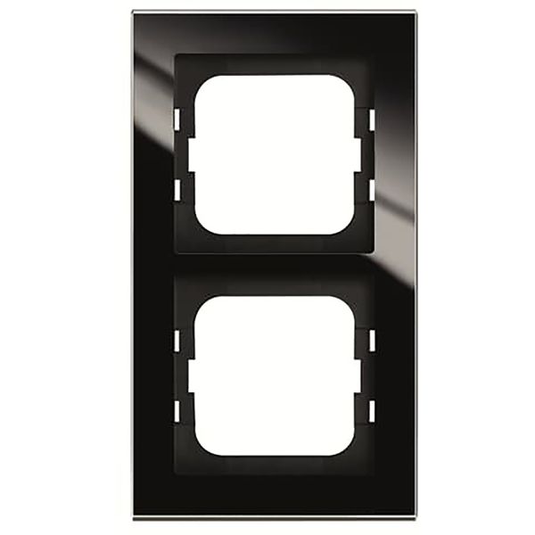 1722-245 Cover Frame Busch-axcent® glass black image 1