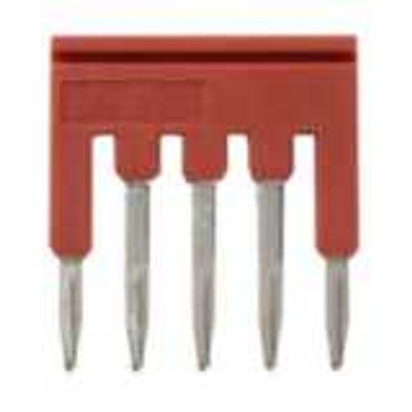 Short bar for terminal blocks 1 mm² push-in plus, 5 poles, red color image 3