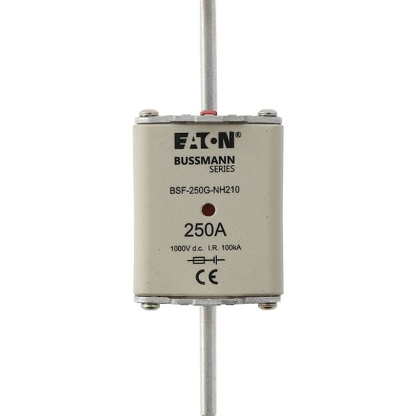 Fuse-link, high speed, 250 A, DC 1000 V, NH2, 54 x 61 x 150 mm, gBat, IEC, blade connection image 1