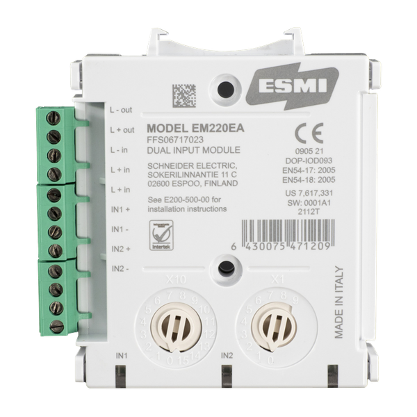 Dual input module, EM220EA, with isolator image 4