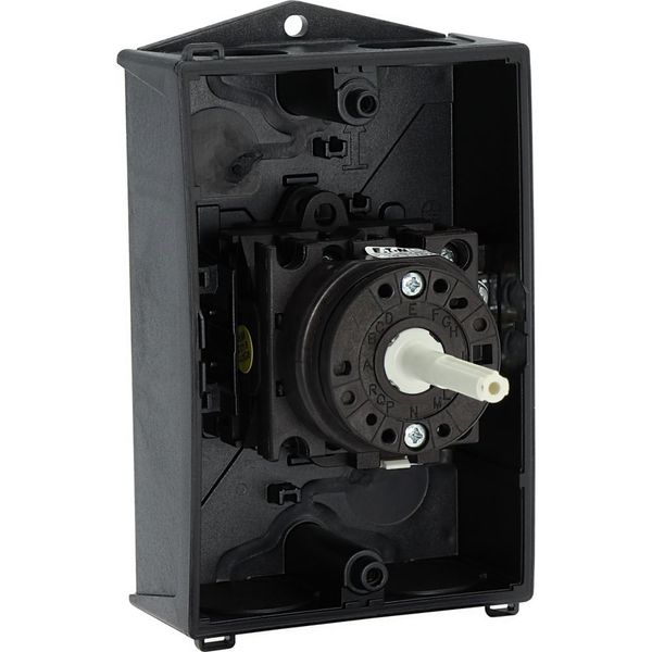 Main switch, T0, 20 A, surface mounting, 1 contact unit(s), 2 pole, STOP function, With black rotary handle and locking ring, Lockable in the 0 (Off) image 37