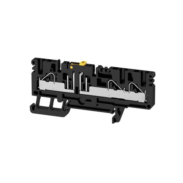 Test-disconnect terminal, PUSH IN, 4 mm², 500 V, 24 A, Pivoting, Cross image 1