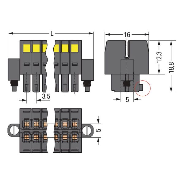 1-conductor female connector, 2-row CAGE CLAMP® 1.5 mm² black image 5