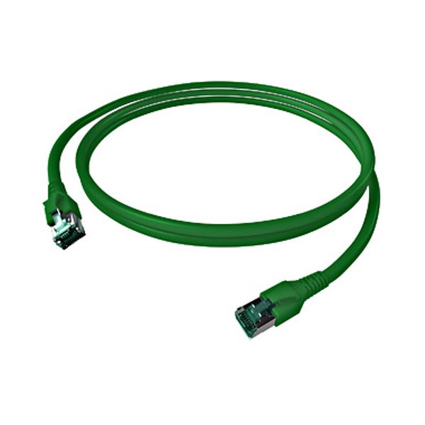 FlexBoot Patch Cord, Cat.6a, Shielded, Green, 7.5m image 1