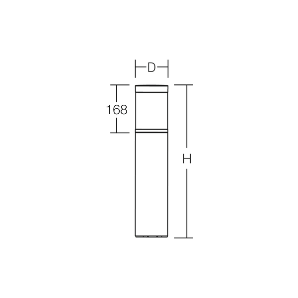 MEGA LATERNE F, 10 W, 640 lm, 830, anthracite, on/off Bollards, D 115  image 4