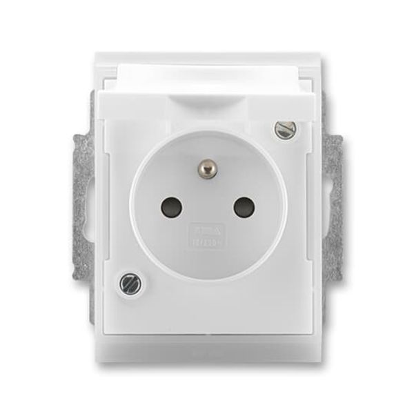 5598-2069 B Double socket outlet with earthing pins, with hinged lids, IP 44, for multiple mounting, with surge protection image 1