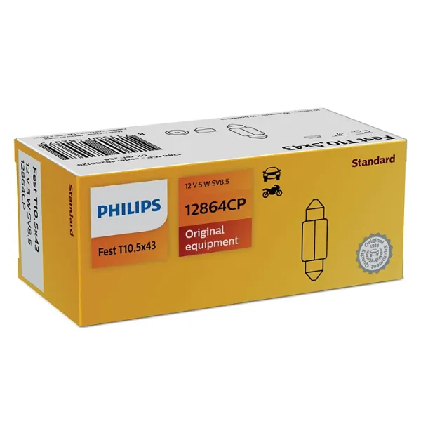 12864CP PHILIPS Festoon T10,5x43 image 1