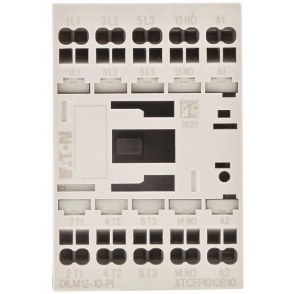 Contactor, 3 pole, 380 V 400 V 5.5 kW, 1 N/O, 42 V 50 Hz, 48 V 60 Hz, AC operation, Push in terminals image 1