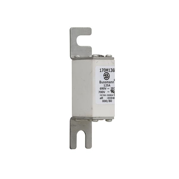 Fuse-link, high speed, 125 A, AC 690 V, DIN 000, 21 x 40 x 100 mm, aR, DIN, IEC, single indicator image 9