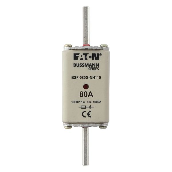 Fuse-link, high speed, 80 A, DC 1000 V, NH1, 40 x 53 x 135 mm, gBat, IEC, blade connection image 17