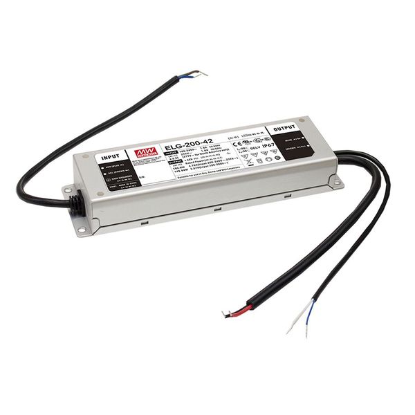 ELG-200-12A-3Y Led driver, IP65 192W, 12V, 16A CV+CC + PE, MEAN WELL image 1