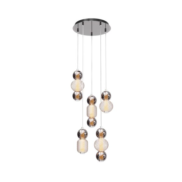 Modern Drop Pendant lamp Chrome image 1