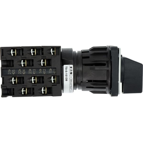 Step switches, T0, 20 A, centre mounting, 5 contact unit(s), Contacts: 10, 45 °, maintained, Without 0 (Off) position, 1-5, Design number 15139 image 20