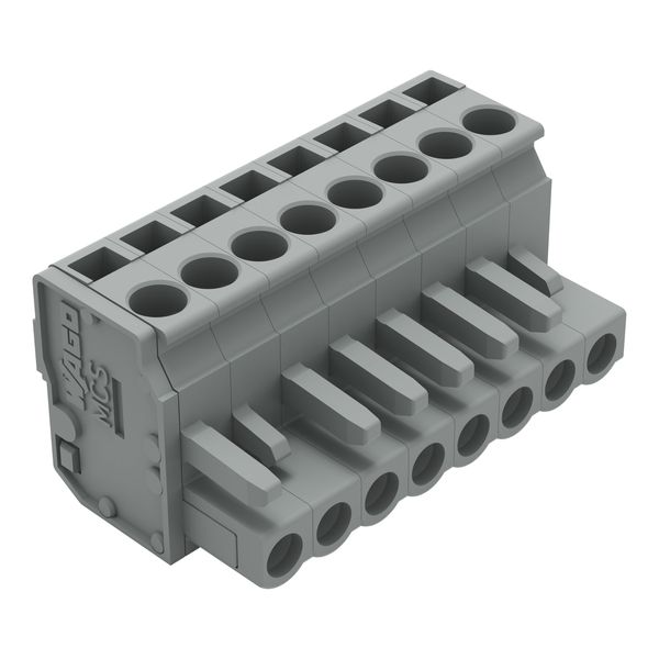 1-conductor female connector, angled CAGE CLAMP® 2.5 mm² gray image 1