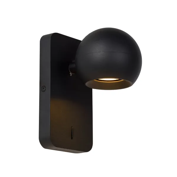 Lucide FAVORI - Wall spotlight - 1xGU10 - Black image 1