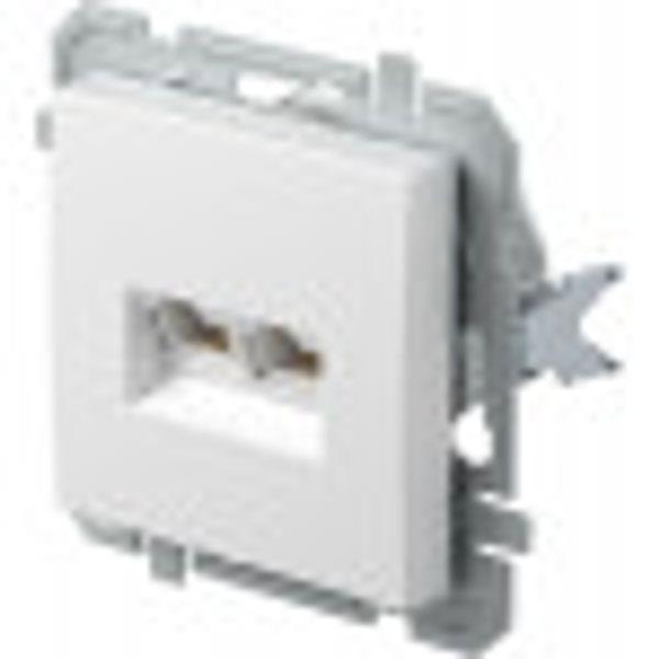 SOCKET TEL KS DOUBLE 2x RJ11 6/4 PW XO 4417056 image 2