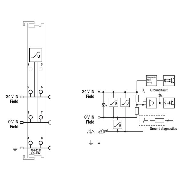 Filter module for field-side power supply (surge) 24 VDC Higher isolat image 5