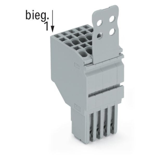 2-conductor female connector Push-in CAGE CLAMP® 1.5 mm² gray image 3