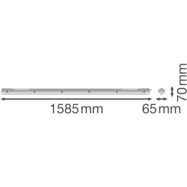 DAMP PROOF HOUSING EMERGENCY 1500 P 1XLAMP IP65 image 19