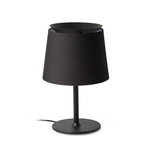 SAVOY BLACK TABLE LAMP BLACK LAMPSHADE image 1