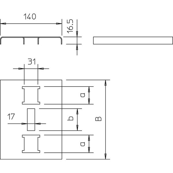 SAB30 FS Rung support plate for function maintenance 280x140x16,5 image 2