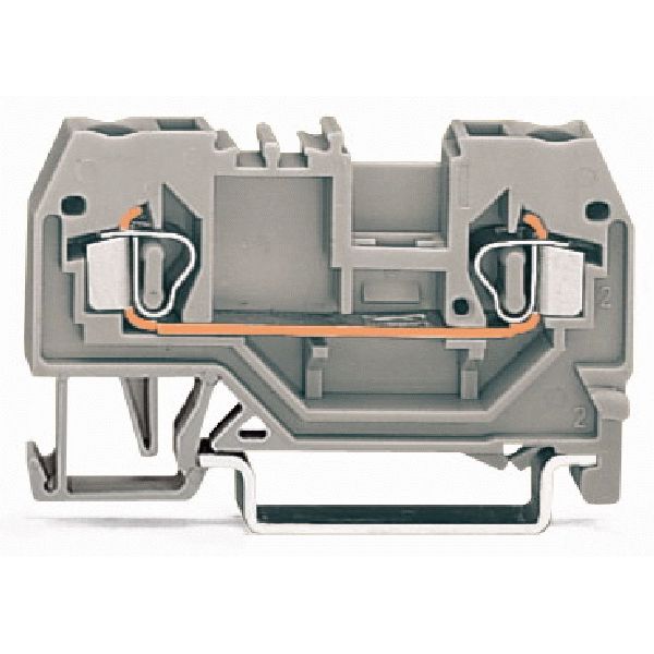 2-conductor through terminal block 2.5 mm² center marking orange image 1