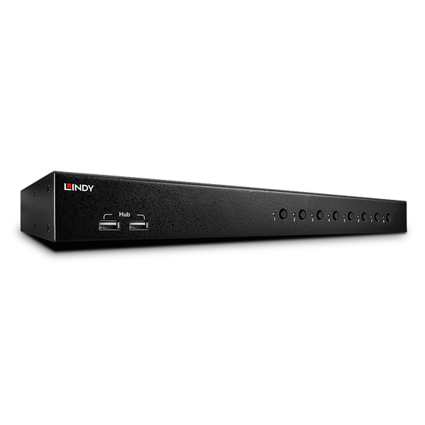 8 Port DVI-I Single Link, USB 2.0 & Audio KVM Switch Switches between up to 8 PCs from one display, keyboard and mouse image 1