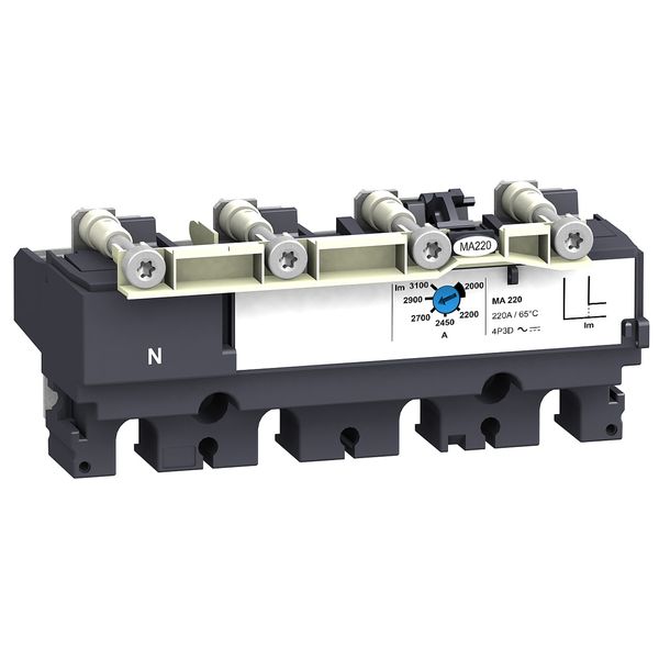 trip unit MA100 for ComPact NSX 100/160/250 circuit breakers, magnetic, rating 100 A, 4 poles 4d image 1
