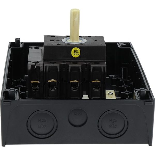 Main switch, P3, 63 A, surface mounting, 3 pole + N, STOP function, With black rotary handle and locking ring, Lockable in the 0 (Off) position image 7