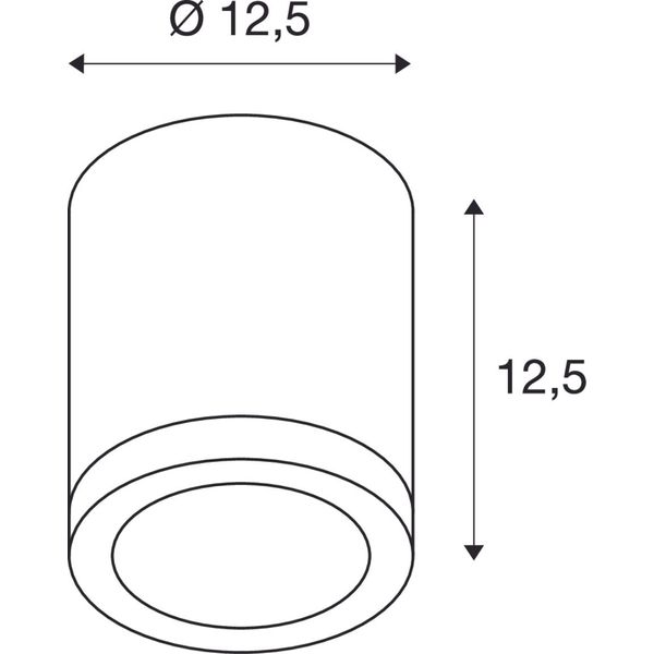 ROX CEILING OUT ES111 ceiling lamp, max. 50W, round, br.Alu image 2