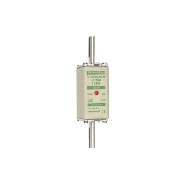 Fuse-link NH0 aM 690VAC 125A live tags Double indicator image 1