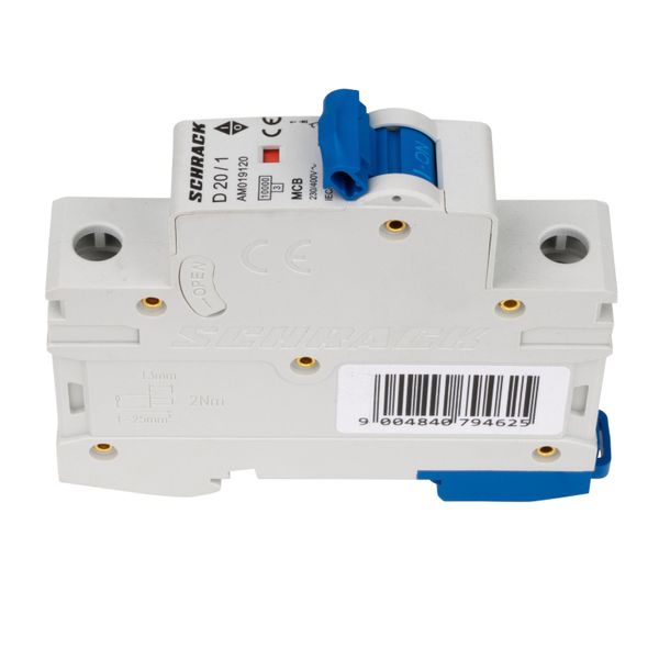 Miniature Circuit Breaker (MCB) AMPARO 10kA, D 20A, 1-pole image 3