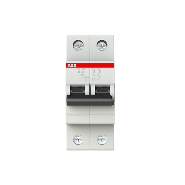 SH202L-B20 Miniature Circuit Breaker - 2P - B - 20 A image 1