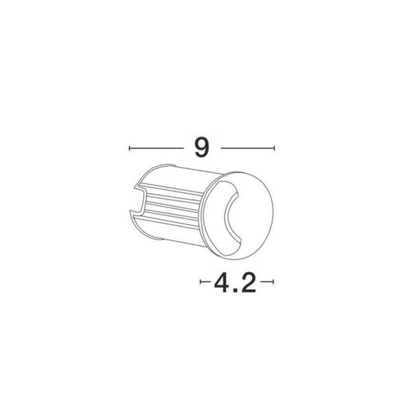 Satin Nickel Aluminium LED 1 Watt 60Lm 3000K IP67 100-240 Volt 50Hz Beam 42o Driver Included D: 4.2 H: 7 cm Cut Out: 3.7 cm image 1