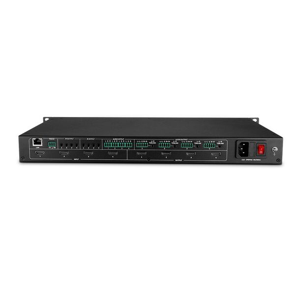 4x4 HDMI 4K60 Matrix with Video Wall Scaling Seamlessly switch between 4 displays & 4 source devices, or create single or multiple video walls image 2