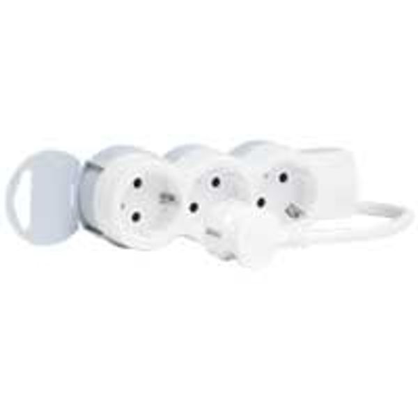 Multi-outlet extension - 3x2P+E - 3 m cord image 1