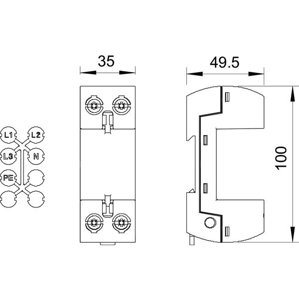 MC 50-B U VDE LightningController bottom part 1-pole image 2