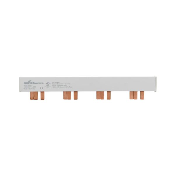 BUSBAR, low voltage, 100 A, AC 600 V, DC 600 V, 22 x 37 x 214 mm, 12P, UL image 2