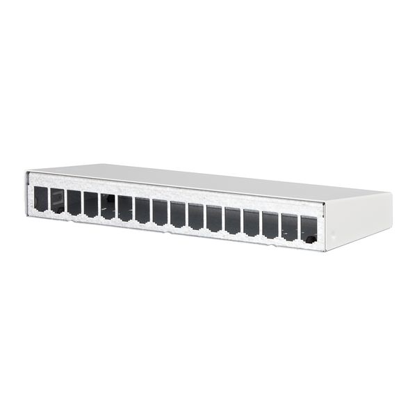 Modul surface mount housing 16 port pure white, unequipped image 1